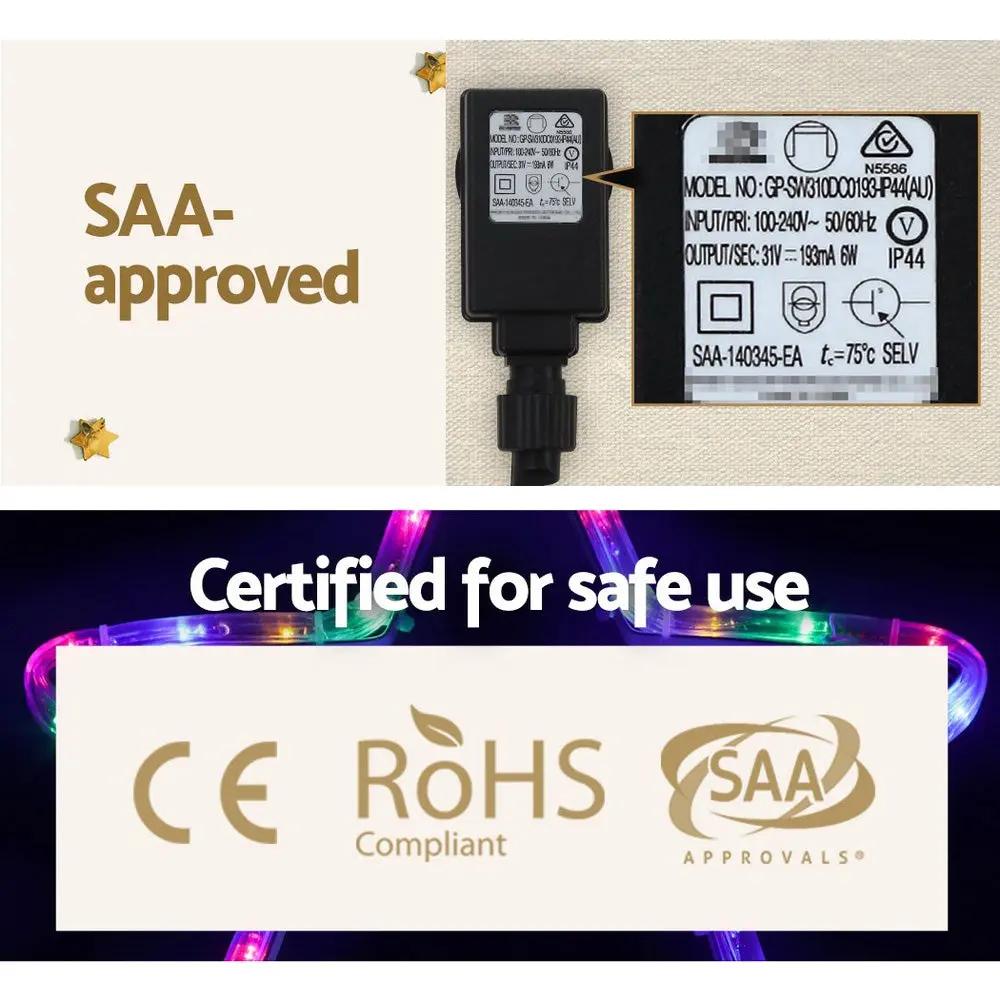 Jingle Jollys Christmas LED Motif Light 1.88M Tree Waterproof Colourful Deals499