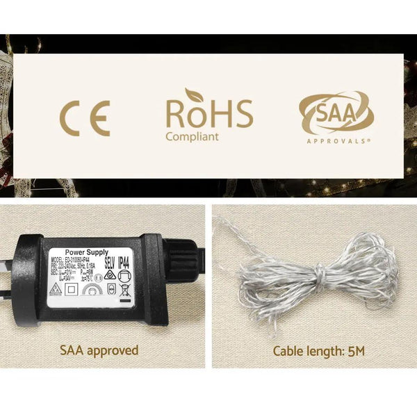 Jingle Jollys Christmas Lights Motif LED Rope Light Reindeer Sleigh Xmas Decor Deals499