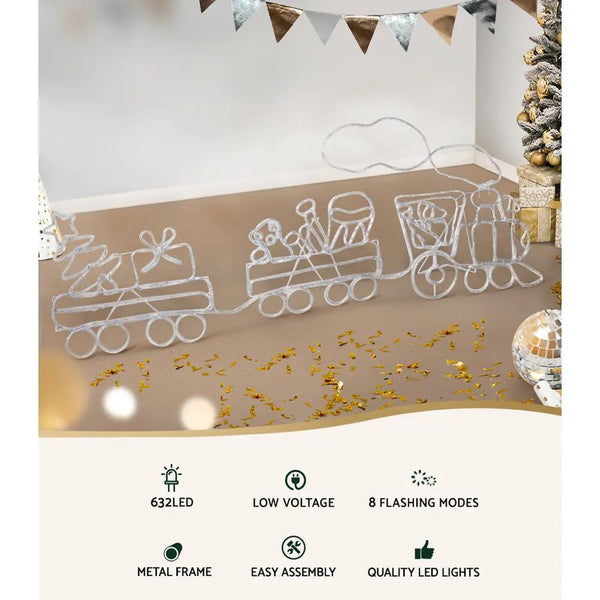 Jingle Jollys Christmas Lights Motif LED Rope Light Train Xmas Decor Deals499