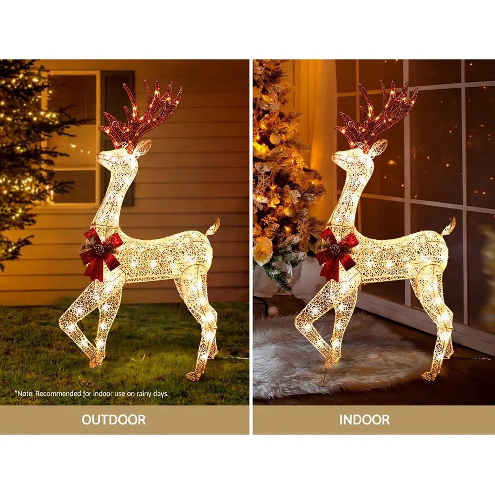 Jingle Jollys Christmas Lights Motif LED Rope Reindeer Waterproof Outdoor Deals499