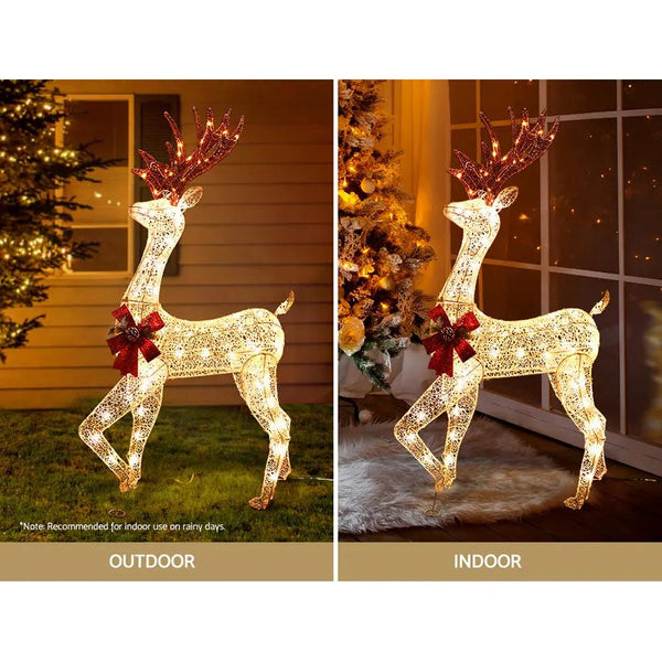Jingle Jollys Christmas Lights Motif LED Rope Reindeer Waterproof Outdoor Deals499