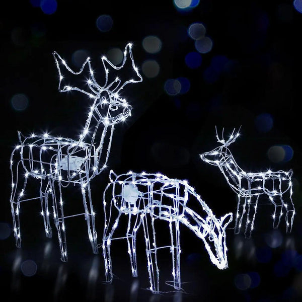 Jingle Jollys Christmas Motif Lights LED Rope Reindeer Waterproof Outdoor Deals499