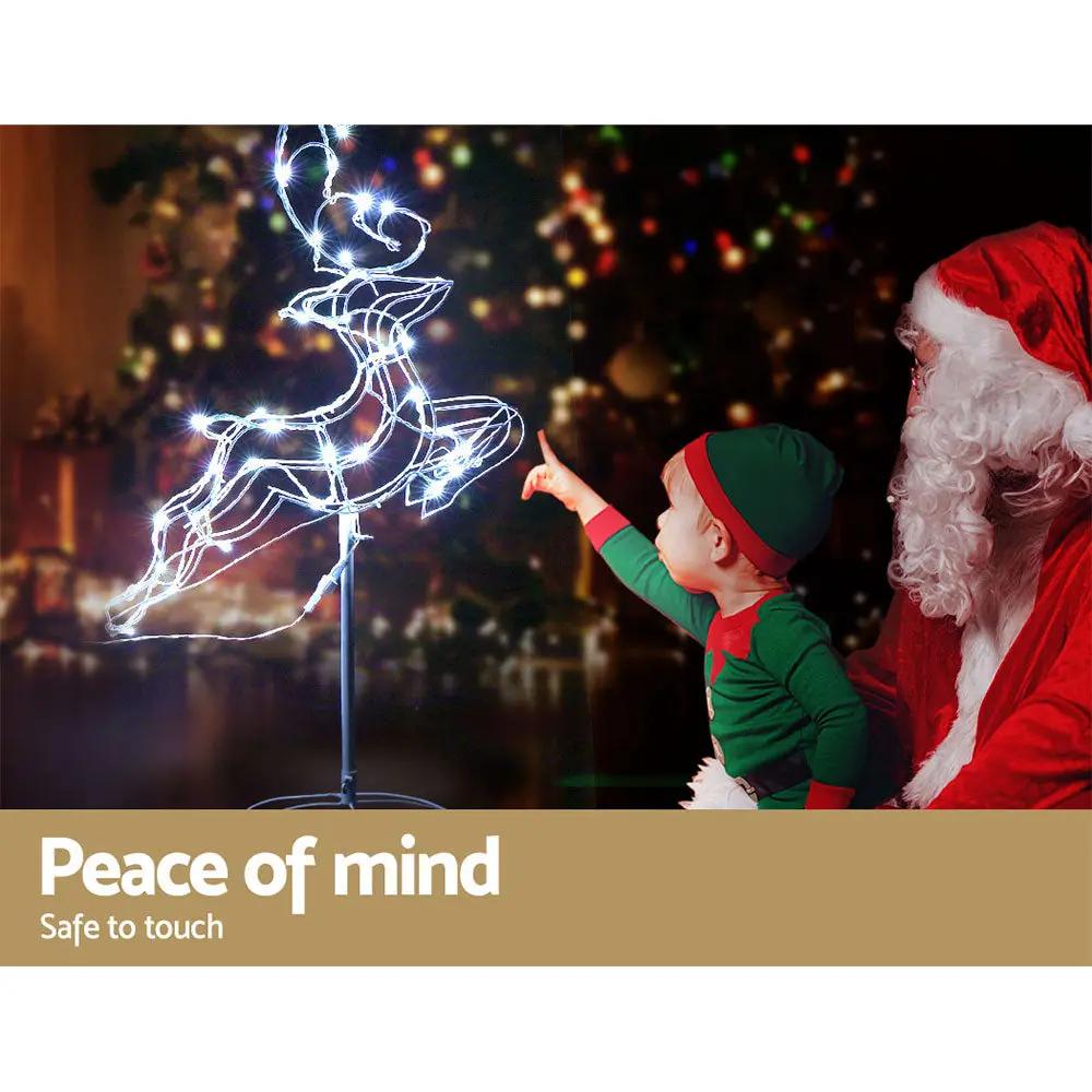 Jingle Jollys Christmas Motif Lights LED Rope Reindeer Waterproof Outdoor Xmas Deals499