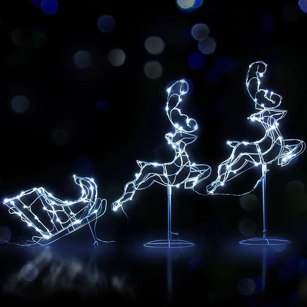 Jingle Jollys Christmas Motif Lights LED Rope Reindeer Waterproof Outdoor Xmas Deals499