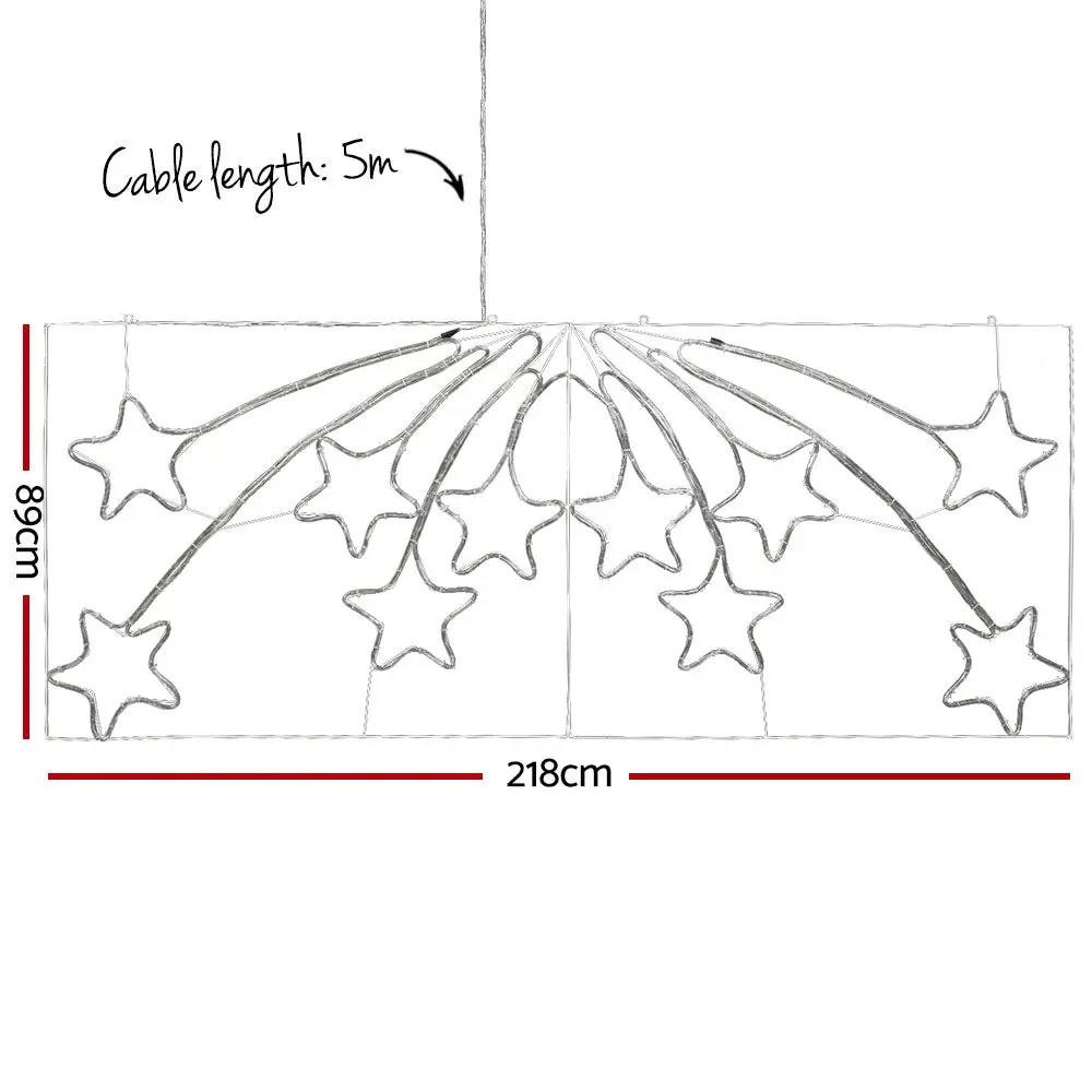 Jingle Jollys Christmas Motif Lights LED Star Fall Light Waterproof Outdoor Xmas Deals499