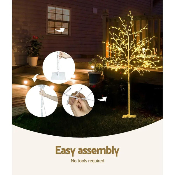 Jingle Jollys Christmas Tree 1.5M 304 LED Trees With Lights Warm White Deals499