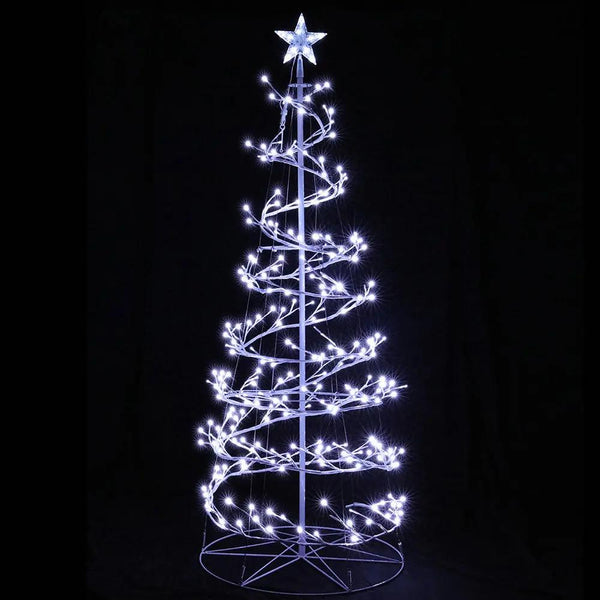 Jingle Jollys Christmas Tree 1.8M 320 LED Xmas Cold White Lights Optic Fibre Deals499