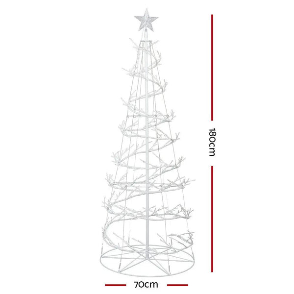 Jingle Jollys Christmas Tree 1.8M 320 LED Xmas Cold White Lights Optic Fibre Deals499