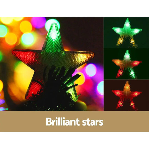 Jingle Jollys Christmas Tree 1.8M 6FT LED Xmas Multi Colour Lights Optic Fibre Deals499