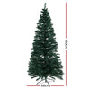 Jingle Jollys Christmas Tree 1.8M LED Xmas trees Optic Fibre Warm White Deals499