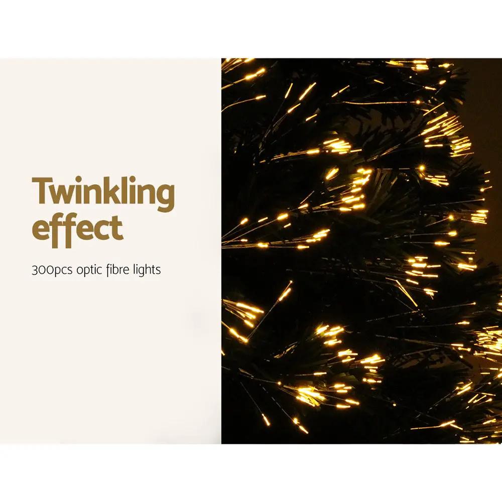 Jingle Jollys Christmas Tree 1.8M LED Xmas trees Optic Fibre Warm White Deals499