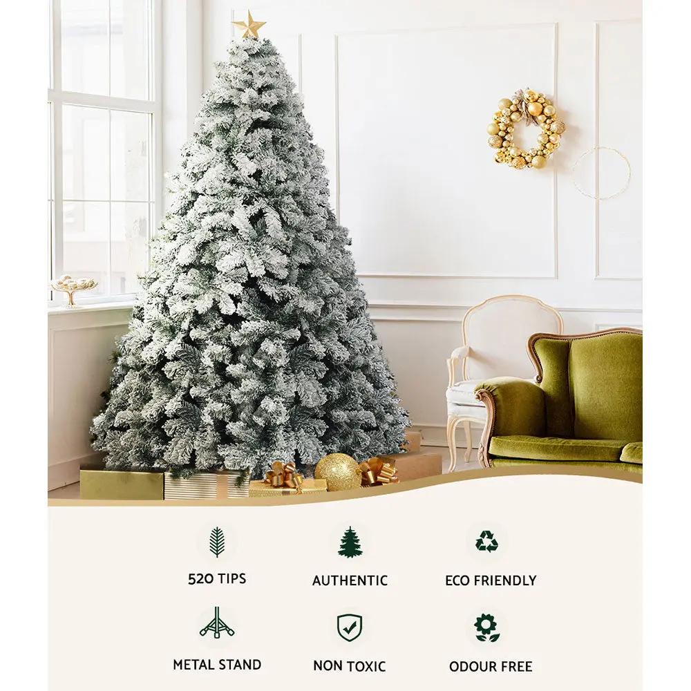 Jingle Jollys Christmas Tree 1.8M Xmas Trees Decorations Snowy 520 Tips Deals499