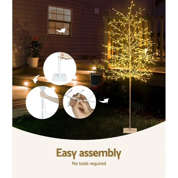 Jingle Jollys Christmas Tree 2.1M 480 LED Trees With Lights Warm White Deals499