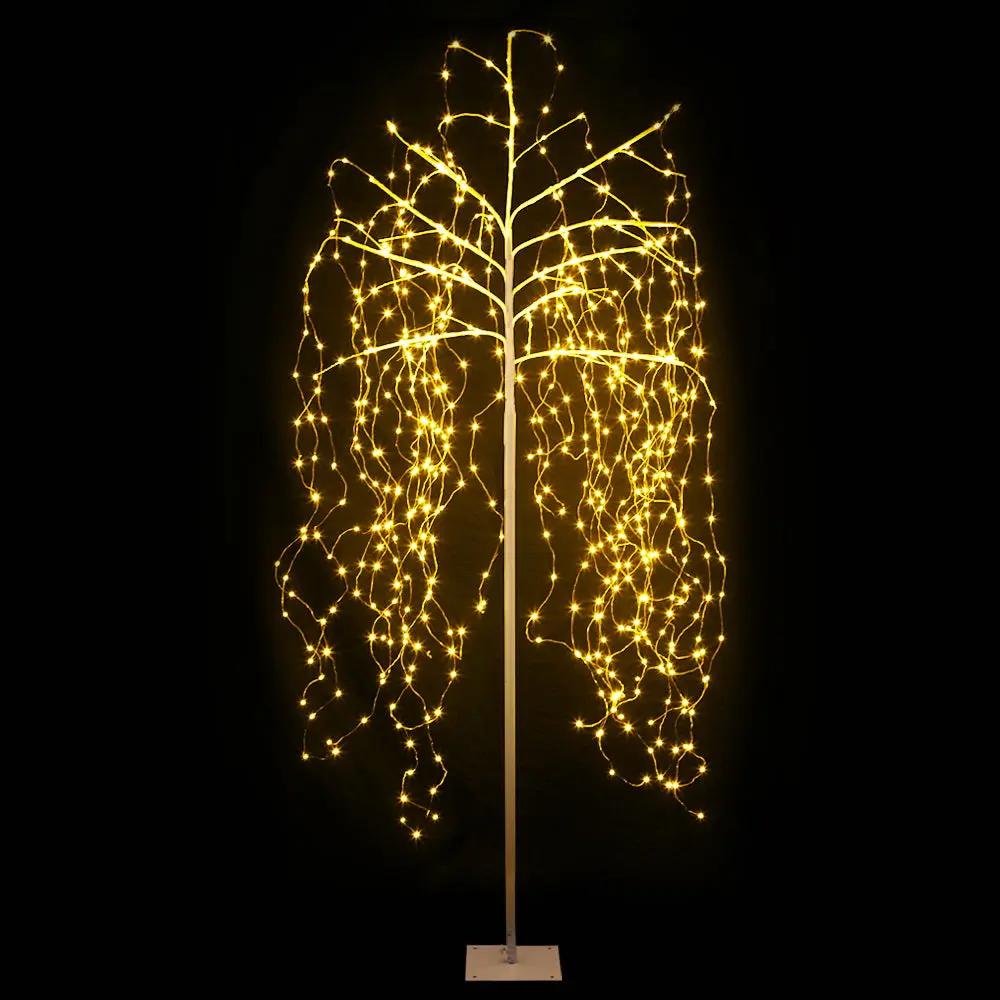 Jingle Jollys Christmas Tree 2.1M 600 LED Trees With Lights Warm White Deals499