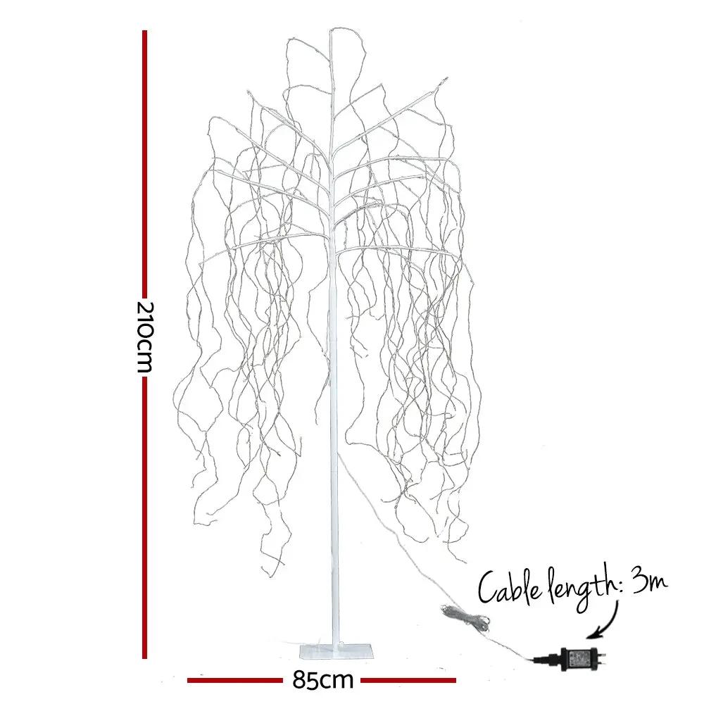 Jingle Jollys Christmas Tree 2.1M 600 LED Trees With Lights Warm White Deals499