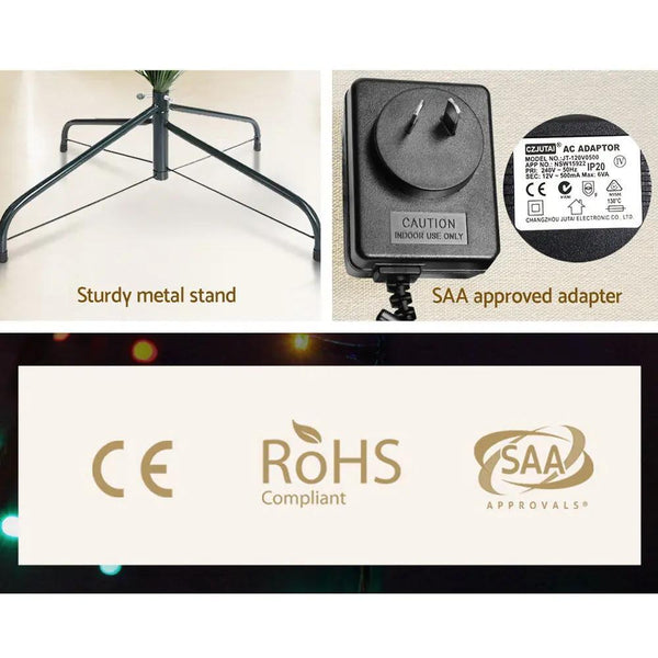 Jingle Jollys Christmas Tree 2.1M LED Xmas trees with Lights Multi Colour Deals499