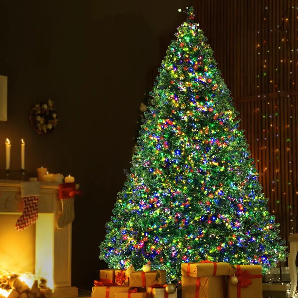 Jingle Jollys Christmas Tree 2.1M Xmas Tree with 2800 LED Lights Multi Colour Deals499