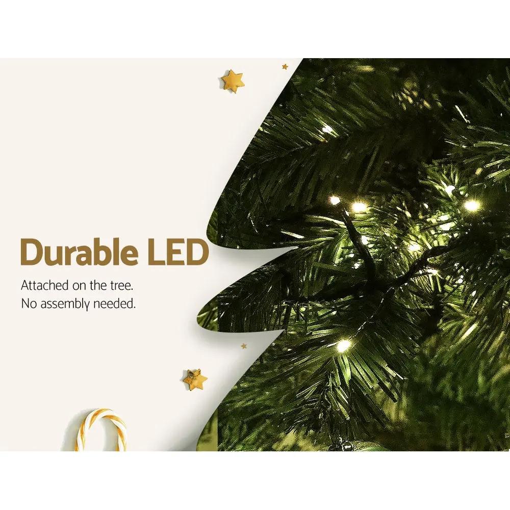 Jingle Jollys Christmas Tree 2.4M Xmas Tree with 3190 LED Lights Warm White Deals499