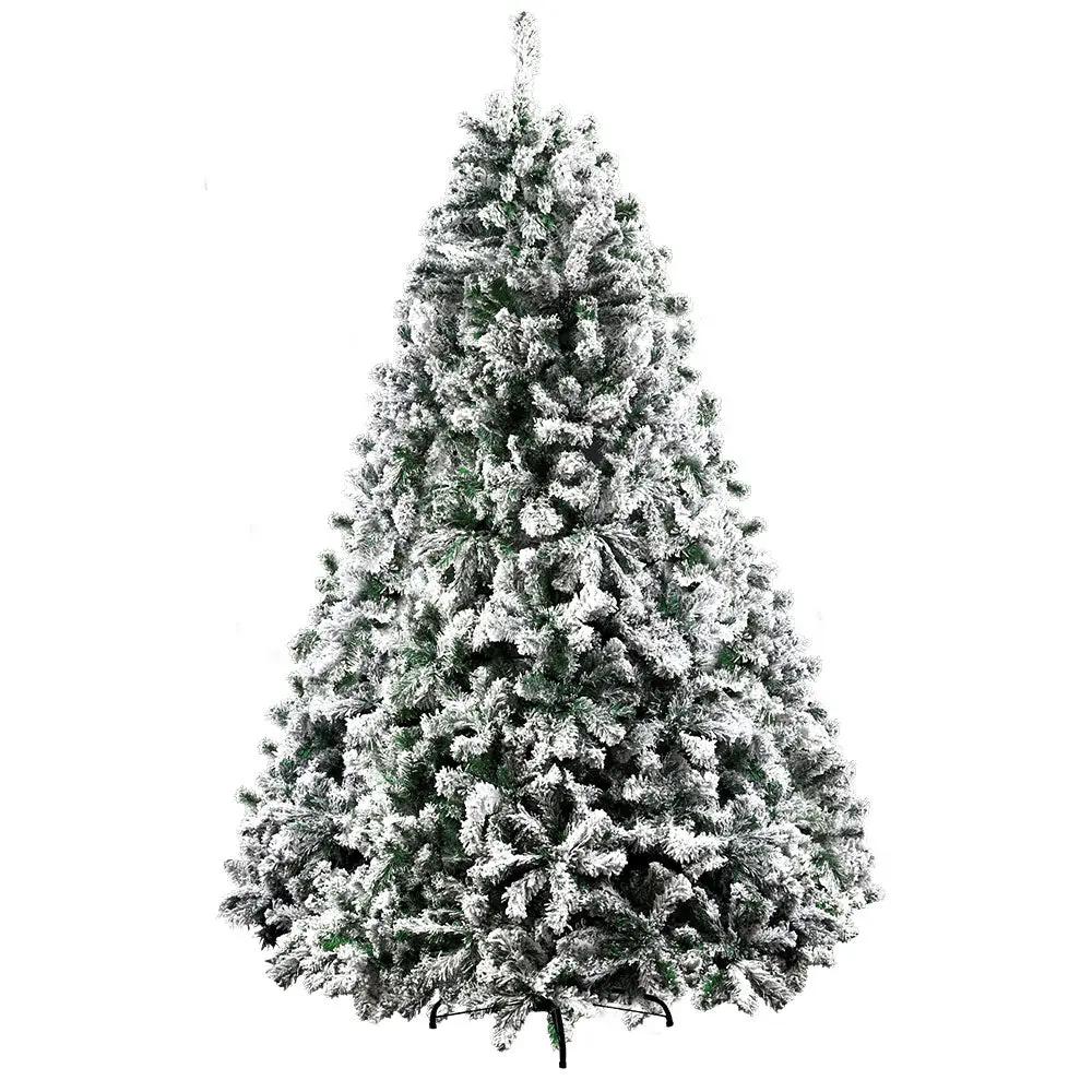 Jingle Jollys Christmas Tree 2.4M Xmas Trees Decorations Snowy 1500 Tips Deals499