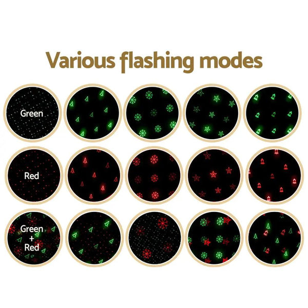 Jingle Jollys Moving LED Lights Laser Projector Landscape Lamp Christmas Decor Deals499
