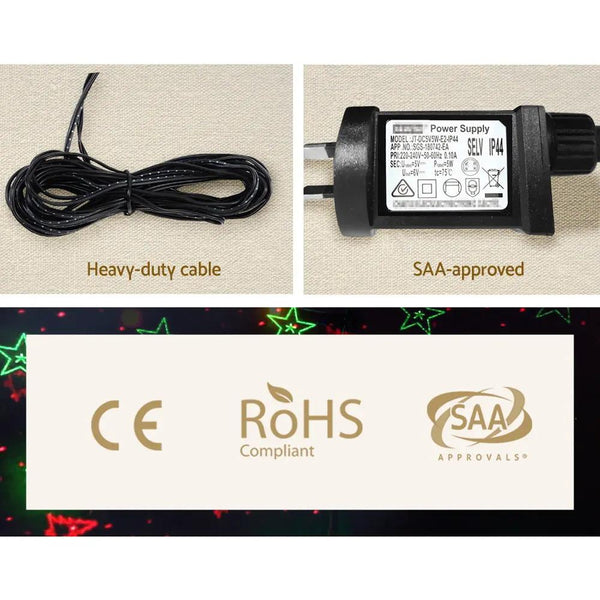 Jingle Jollys Moving LED Lights Laser Projector Landscape Lamp Christmas Decor Deals499