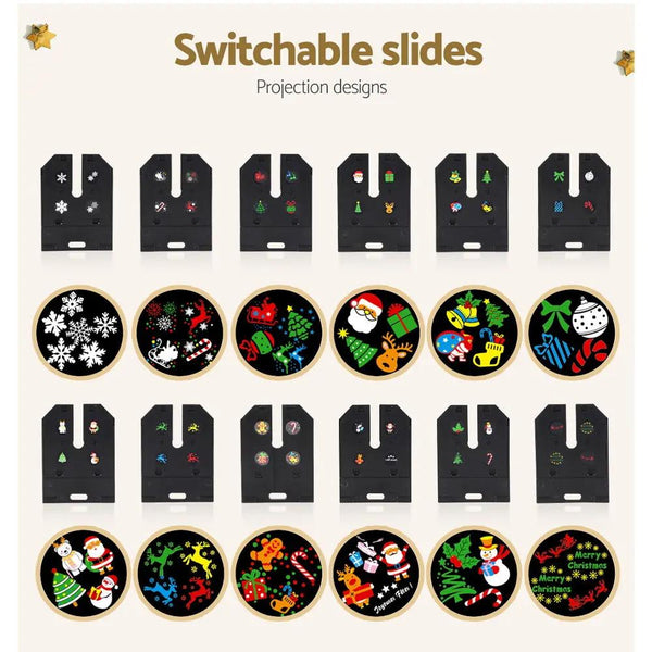 Jingle Jollys Pattern LED Laser Landscape Projector Light Lamp Christmas Party Deals499