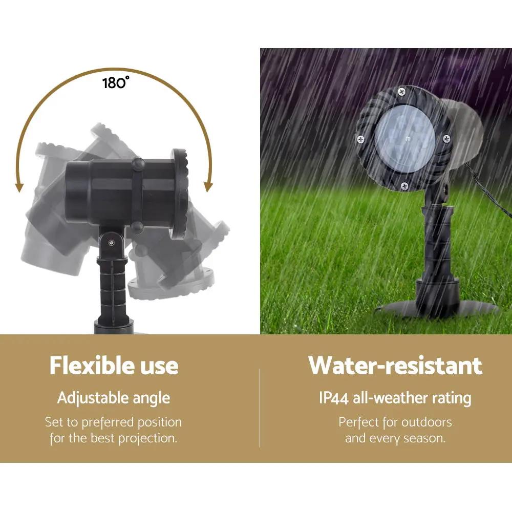 Jingle Jollys Pattern LED Laser Landscape Projector Light Lamp Christmas Party Deals499