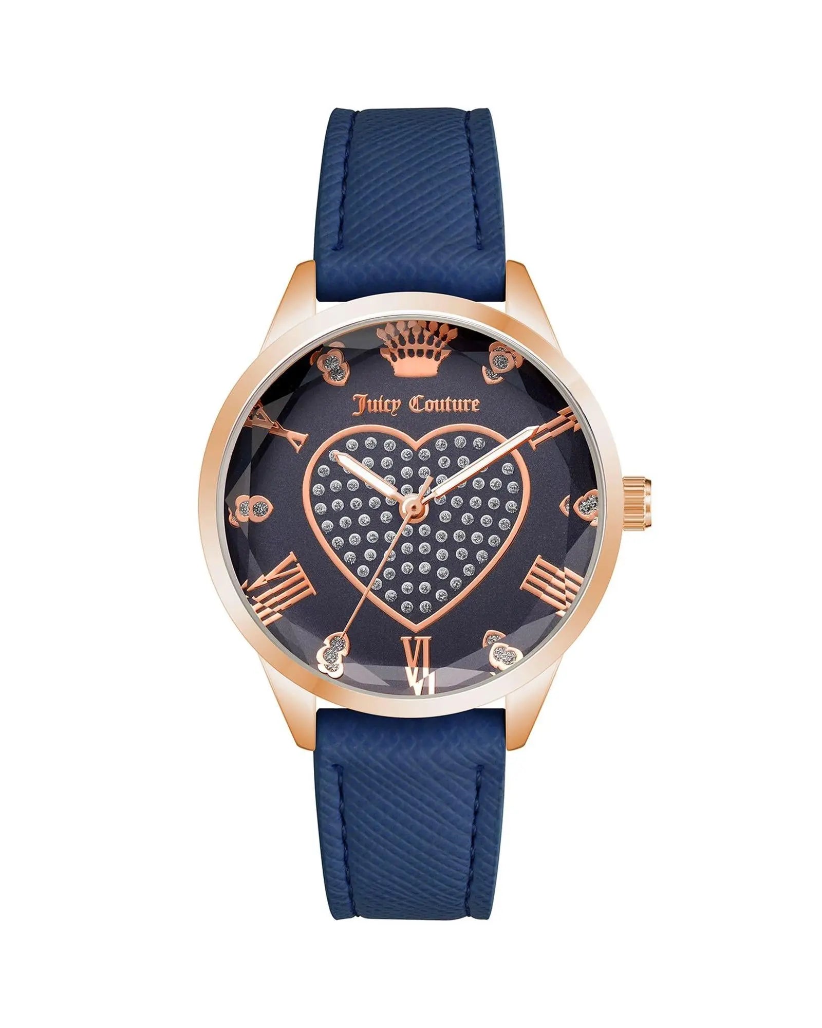 Juicy Couture Rose Gold Analog Fashion Watch with Rhinestone Facing One Size Women from Juicy Couture at Deals499