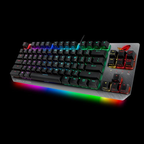 ASUS X802 STRIX SCOPE TKL/BL TKL Wired Mechanical RGB Gaming Keyboard For FPS Games, Cherry MX Switches, Aluminum Frame, Aura Sync Lighting ASUS
