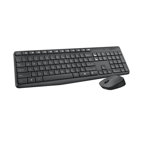 LOGITECH MK235 Wireless Keyboard and Mouse Combo 2.4GHz Wireless Compact Long Battery Life 8 Shortcut keys LOGITECH