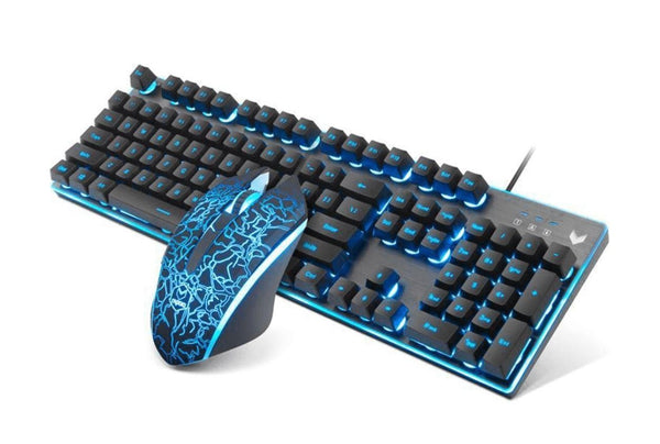 RAPOO V100S Backlit Gaming Keyboard & Optical Gaming Mouse, competitive gaming combo RAPOO
