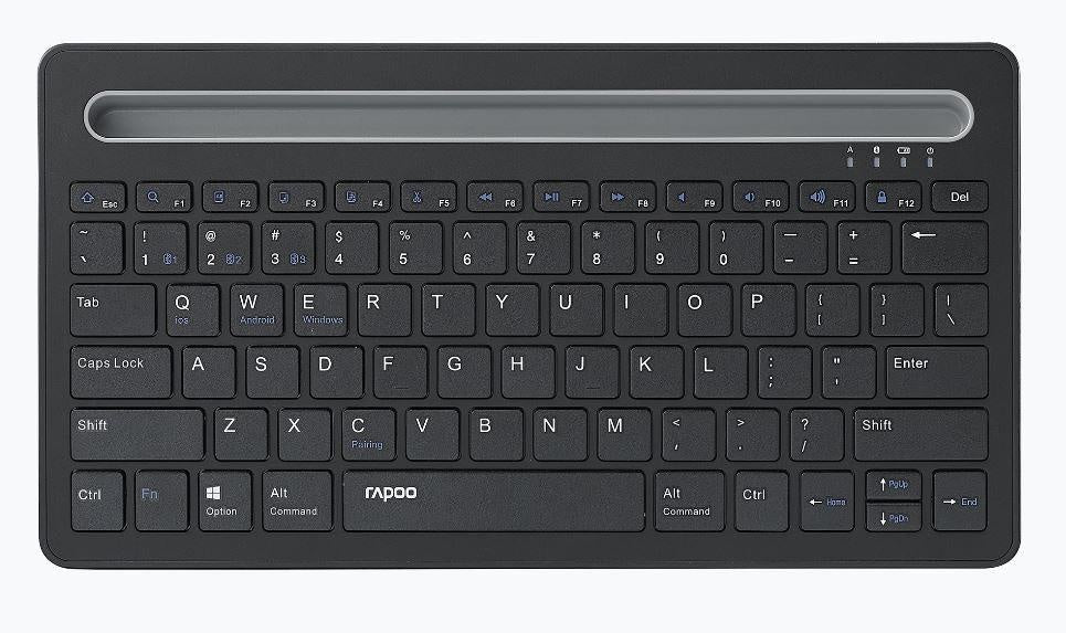 RAPOO XK100 Bluetooth Wireless Keyboard - Switch Between Multiple Devices, Ideal for Computer, Tablet and Smart Phone - For Windows, Mac, Andriod, iOS RAPOO