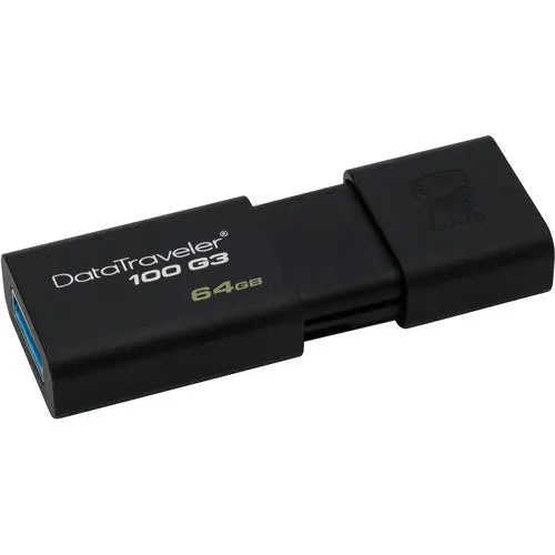 KINGSTON 64GB USB3.0 Flash Drive Memory Stick Thumb Key DataTraveler DT100G3 Retail Pack 5yrs warranty KINGSTON