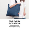 KOELE Navy Shopper Bag Tote Bag Foldable Travel Laptop Grocery KO-DUAL Deals499