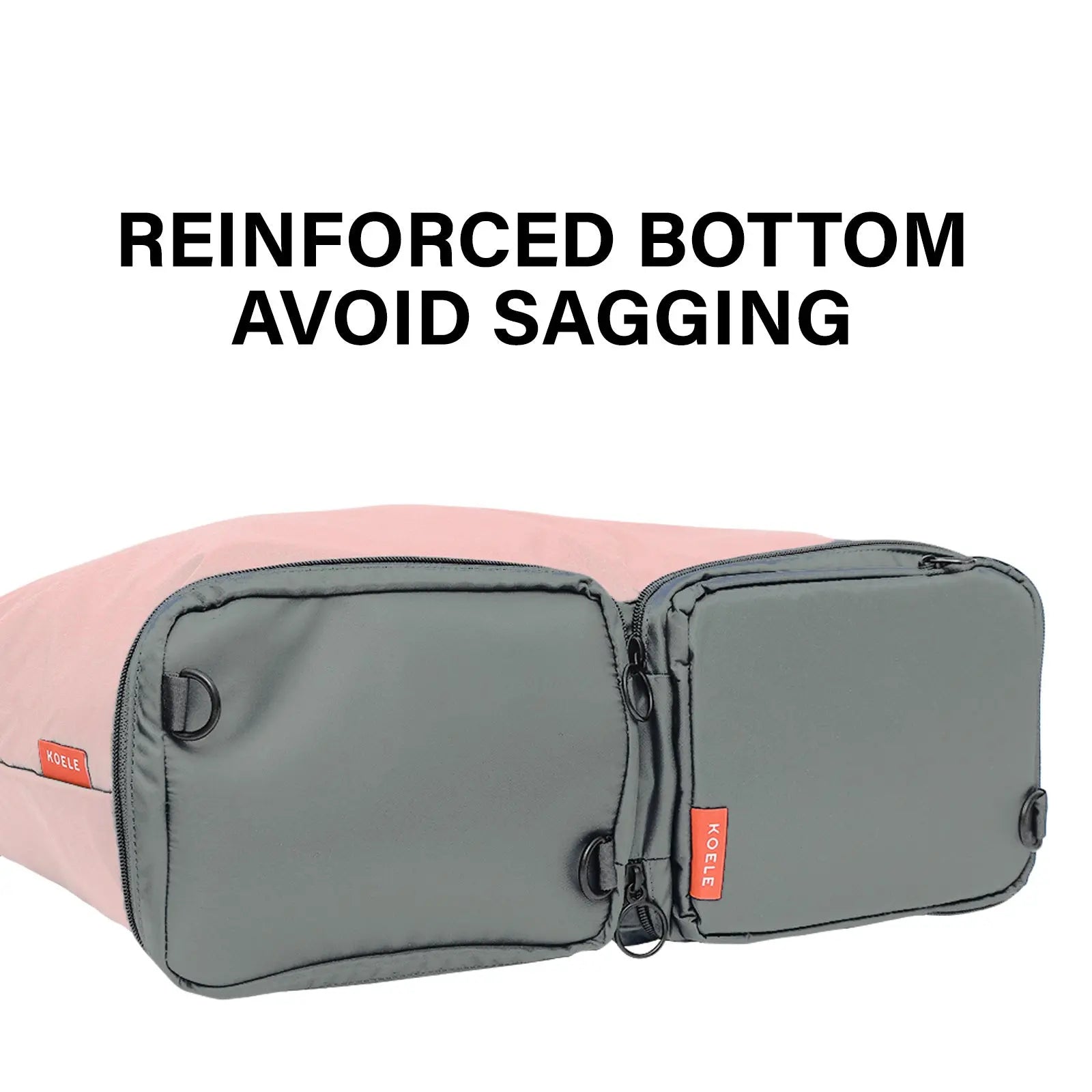 KOELE Pink Shopper Bag Tote Bag Foldable Travel Laptop Grocery KO-DUAL Deals499