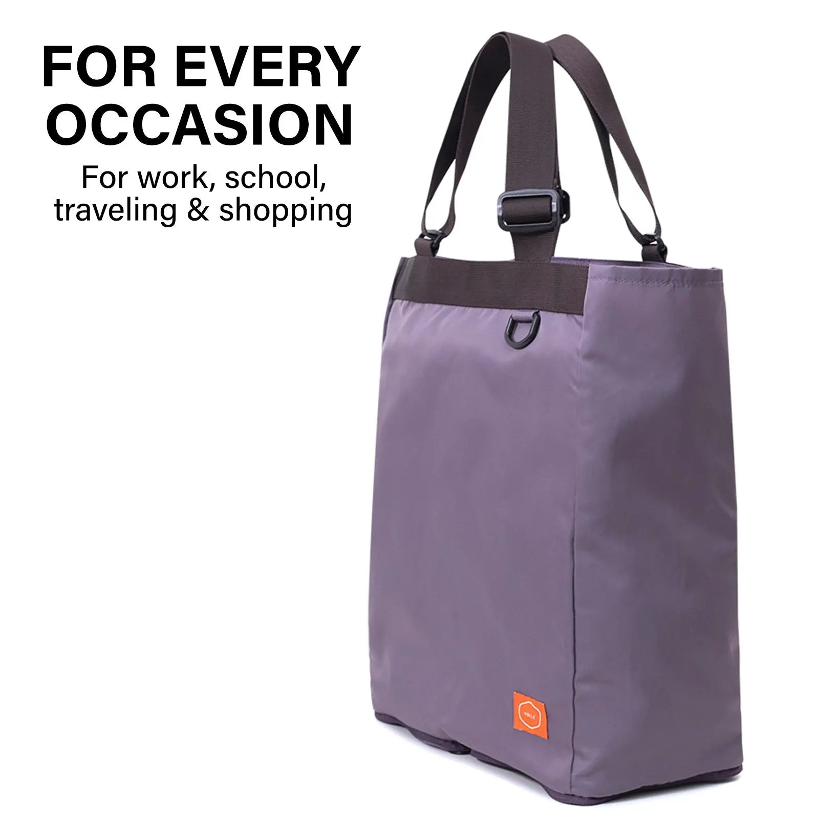KOELE Purple Shopper Bag Tote Bag Foldable Travel Laptop Grocery KO-SHOULDER Deals499