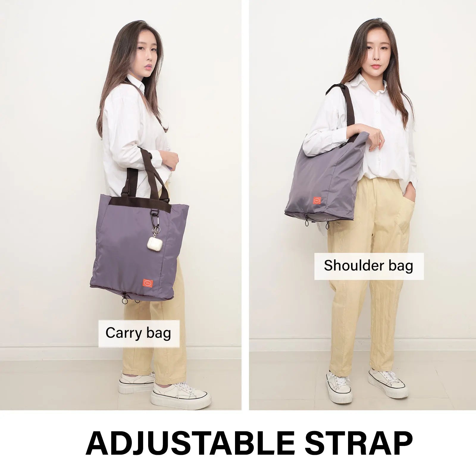 KOELE Purple Shopper Bag Tote Bag Foldable Travel Laptop Grocery KO-SHOULDER Deals499