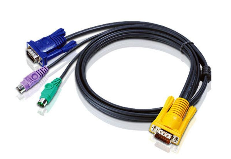 ATEN KVM Cable 1.8m with VGA & PS/2 to 3in1 SPHD to suit CS7xE, CS13xx, CS17xxA, CS17xxi, CL5xxx, CL10xx, KL91xx, KN91xx ATEN
