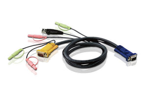 ATEN KVM Cable 1.2m with VGA, USB & Audio to 3in1 SPHD to suit CS173xB, CS173xA, CS175x ATEN