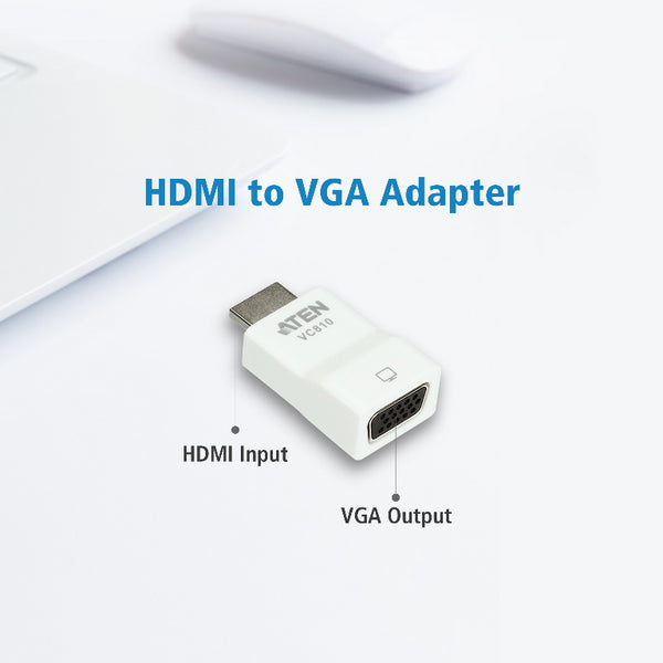 ATEN HDMI to VGA Converter - Supports Up To 1920 x 1200, 1080p ATEN