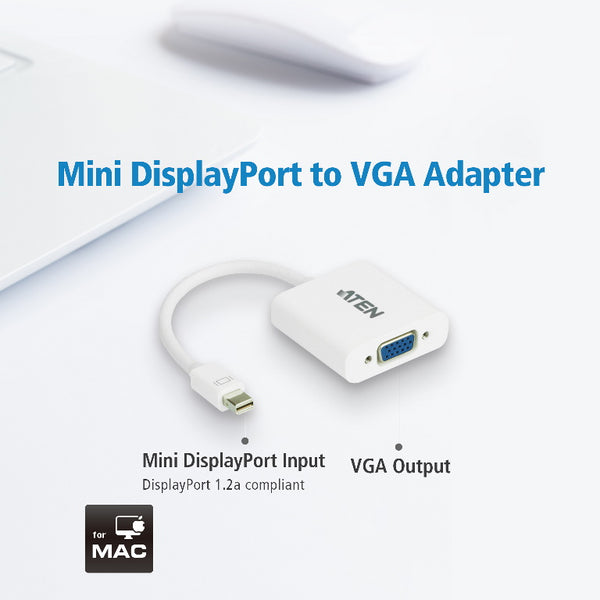 ATEN VanCryst Mini DisplayPort to VGA Adapter (PROJECT) ATEN