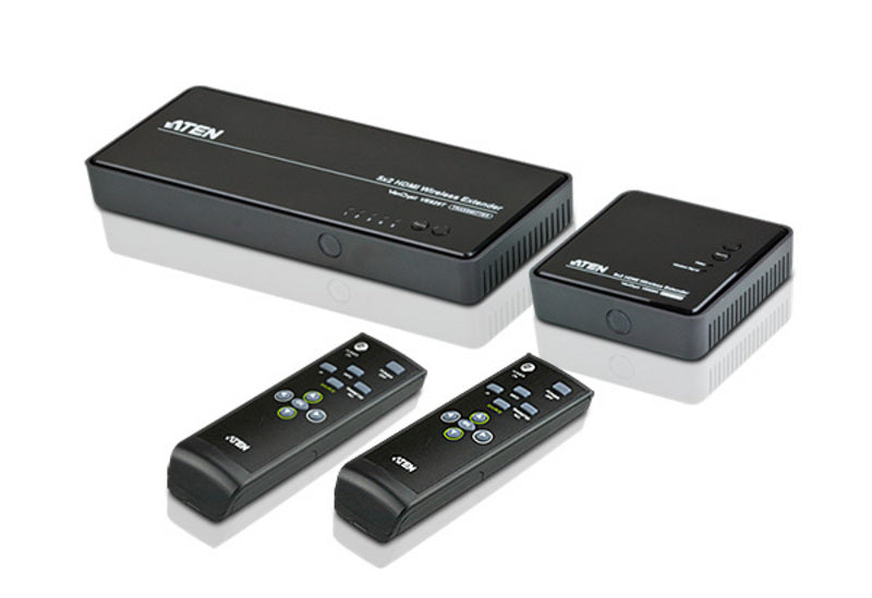 ATEN 5x2 HDMI Wireless Extender, supports 1080p @ 30m, supports up to 4 HDMI sources and 1 component source, local HDMI output on transmitter(LS) ATEN