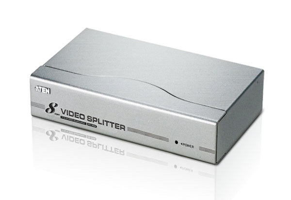 ATEN Video Splitter 8 Port VGA Splitter 350Mhz, 1920x1440@60Hz, Cascadable to 3 levels (Up to 512 Outputs) ATEN