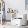 Keezi 3 PC Nordic Kids Table Chair Set White Desk Activity Compact Children Deals499