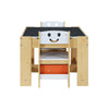 Keezi 3PCS Kids Table and Chairs Set Activity Chalkboard Toys Storage Box Desk Deals499