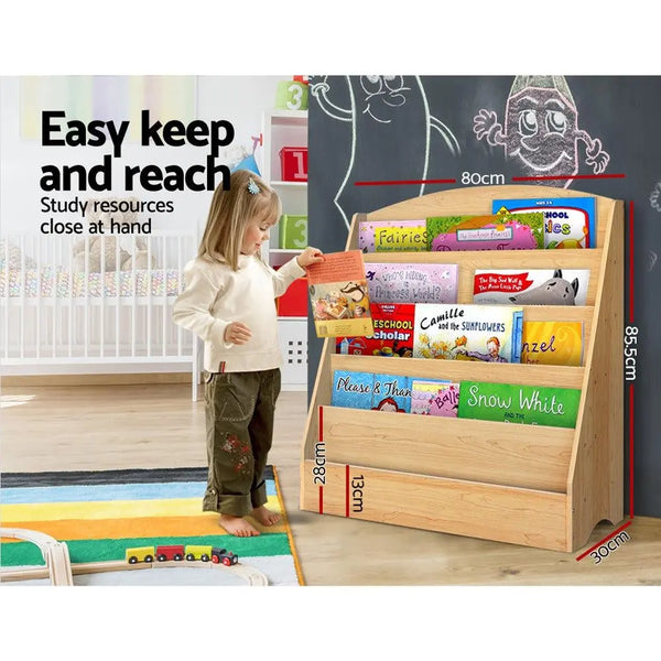 Keezi 5 Tiers Kids Bookshelf Magazine Shelf Rack Organiser Bookcase Display Deals499