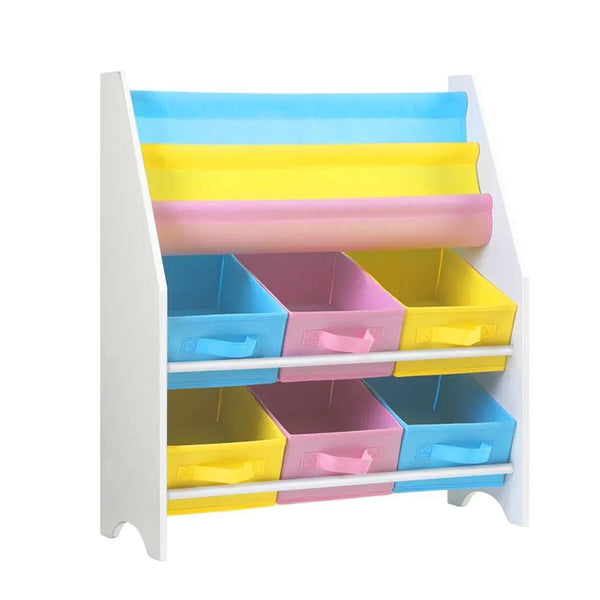 Keezi Kids Bookcase Childrens Bookshelf Toy Storage Organizer 2 Tiers Shelves Deals499