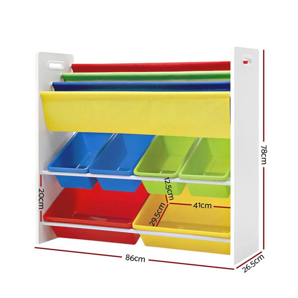 Keezi Kids Bookcase Childrens Bookshelf Toy Storage Organizer Display Rack Book Deals499