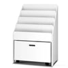 Keezi Kids White Bookshelf Storage Organiser Bookcase Drawers Children Shelf Deals499