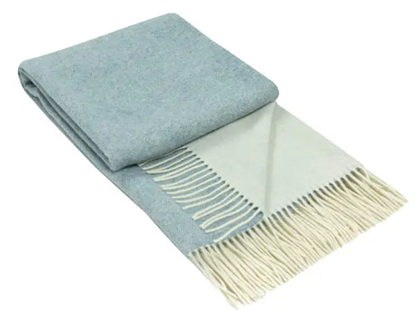 Kensington Throw - 10% Cashmere/ 90% Super Fine Merino Wool - Light Blue Deals499
